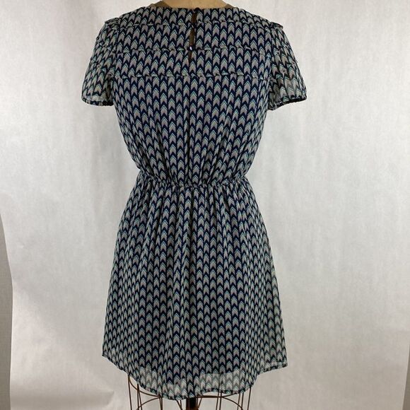 Pink Owl Summer Dress Medium Blue Turquoise Lightweight Flowy - Picture 6 of 14